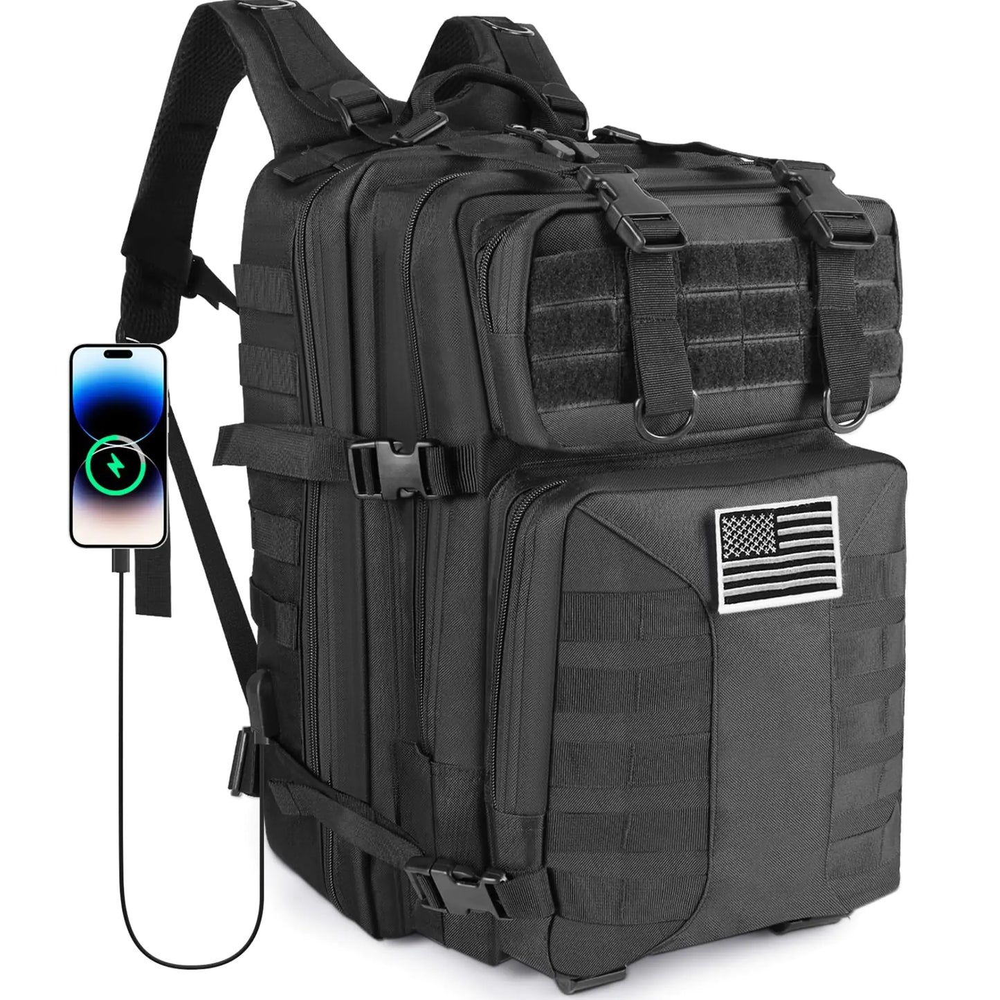Ironclad 45L Tactical Assault Backpack – 900D Waterproof MOLLE Gear Pack
