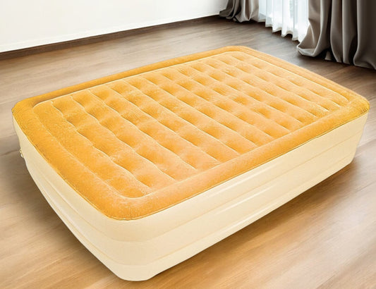 Dreamy Golden Inflatable Queen Size Bed Mattress-0