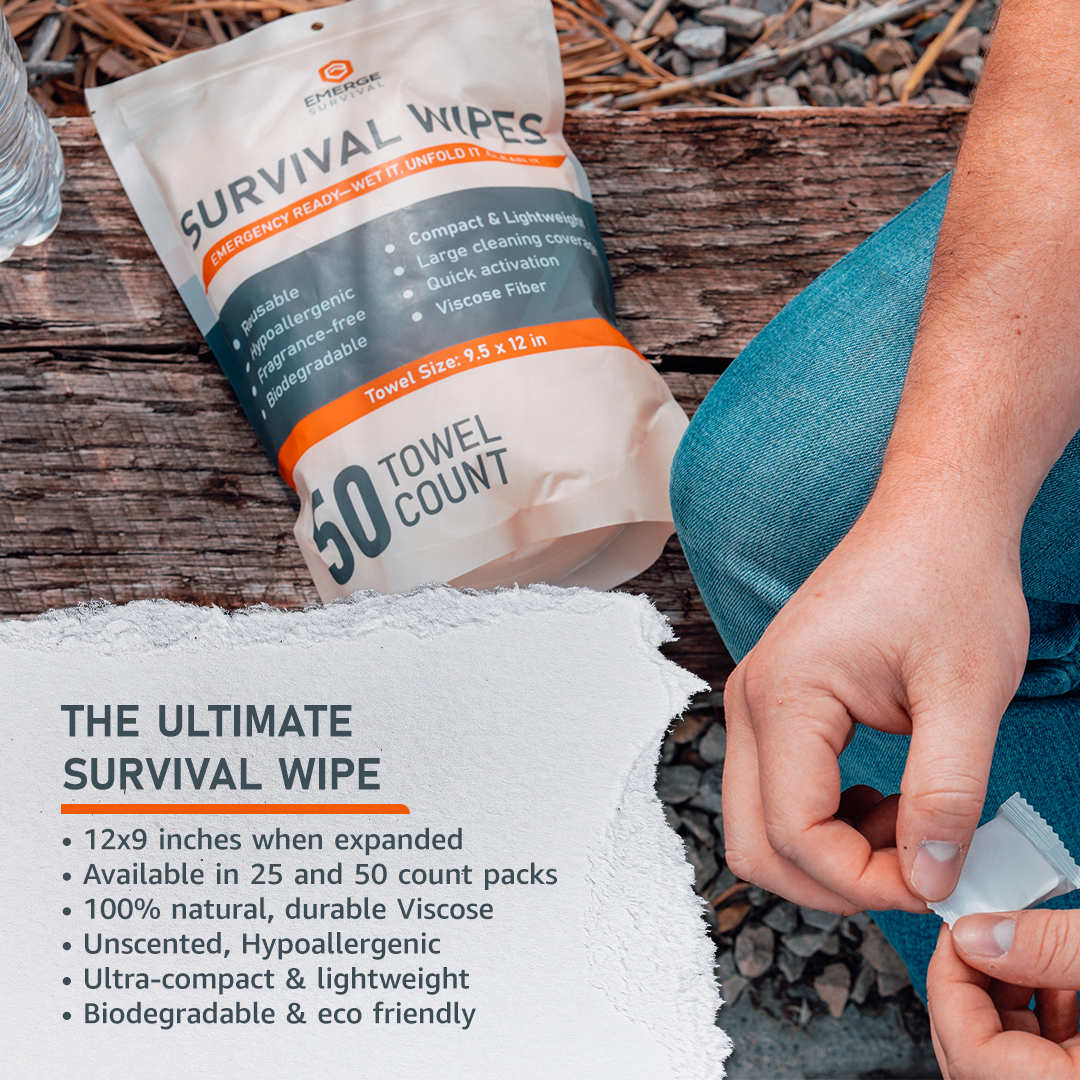 Emerge Survival Wipes - 50ct